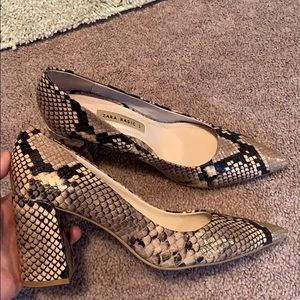 escarpins python zara